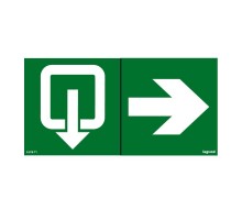 Универсальная самоклеящаяся информационная табличка 100х200 мм "эвакуация + стрелка"  661671  Legrand