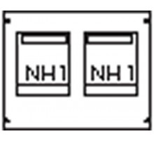Пластрон для 2 NH1 2ряда/3 рейки  AG82  ABB