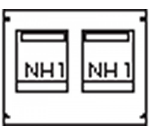 Пластрон для 2 NH1 2ряда/3 рейки  AG82  ABB