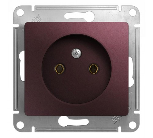 Glossa Баклажановый Розетка без заземления  GSL001141  SE