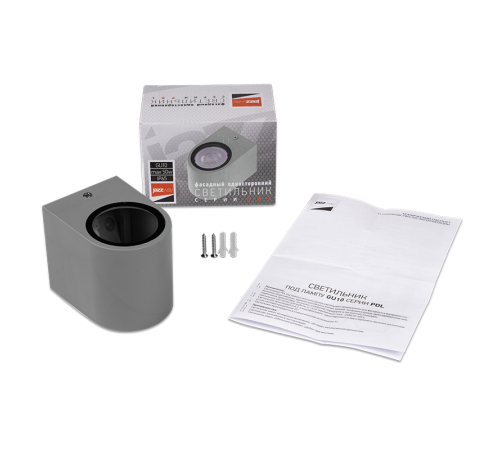 Светильник светодиодный PDL-R 72080 GU10-1 GR 230V IP65  .5039933  Jazzway