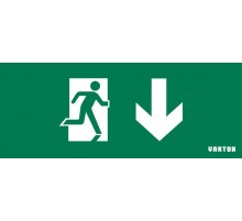 Пиктограмма (Наклейка) Фигура / Стрелка Вниз для аварийно-эвакуационного светильника IP20  V1-R0-70354-21A01-2009  VARTON