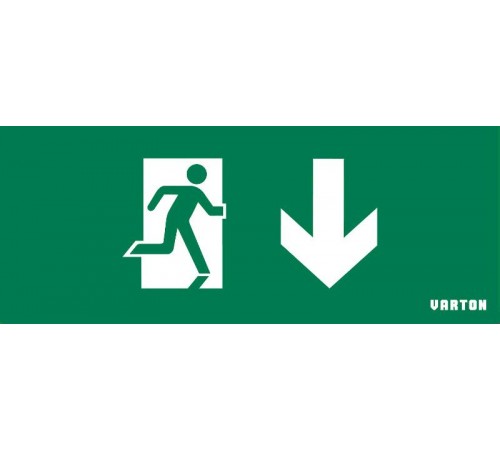 Пиктограмма (Наклейка) Фигура / Стрелка Вниз для аварийно-эвакуационного светильника IP20  V1-R0-70354-21A01-2009  VARTON