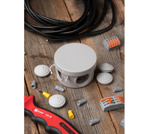 Коробка распределительная КМР-040-038 с крышкой наружная (65х40) 4 мембранных ввода IP54 EKF PROxima  plc-kmr-040-038  EKF