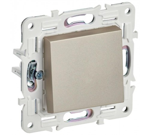 SKANDY Выключатель 1-клавишный проходной 10А SK-V02Sh шампань  SK-V12-0-10-K37  IEK