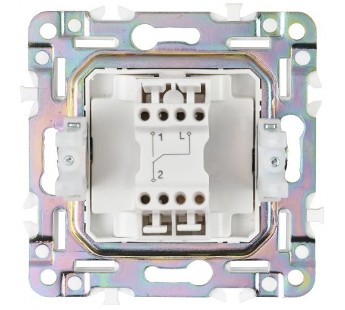 SKANDY Выключатель 1-клавишный проходной 10А SK-V02Sh шампань  SK-V12-0-10-K37  IEK