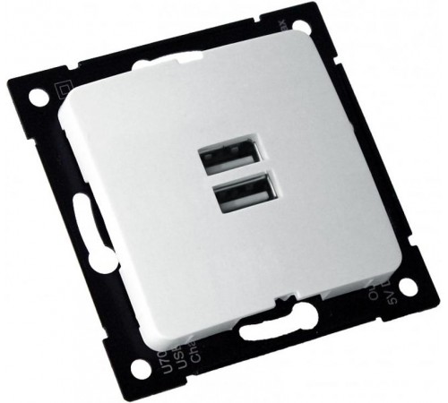 РС-USB-420 Розетка "Мастер" USB, С/У, механизм, цвет белый  РС-USB-420  HEGEL