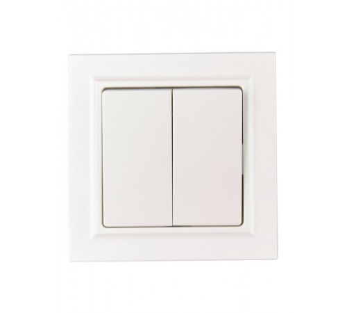 BRITE Выключатель 2-клавишный 10А в сборе ВСР10-2-0-БрЖ жемчуг  BR-V20-0-10-K36-F  IEK