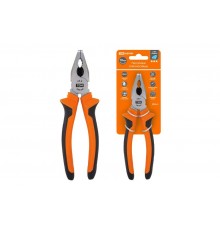 Пассатижи (плоскогубцы), с двухкомпонентными рукоятками, CR-V сталь, 180 мм, серия "Алмаз"  SQ1010-0202  TDM