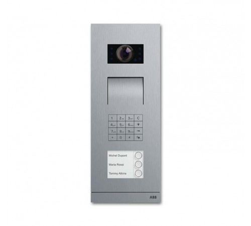 Станция вызова, видео, 3 кл., с клавиатурой, сталь  8300-0-0440   2CKA008300A0440  ABB
