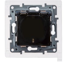 Розетка с заземлением IP44 - Legrand Etika - со шторками с защитной крышкой 16А 250В безвинтовые зажимы - антрацит  672626  Legrand