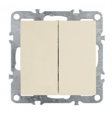 PSW10-9104-02 Выключатель 2-клавишный (механизм), 250В, 10А, серия Эрна, слоновая кость  39323  STEKKER