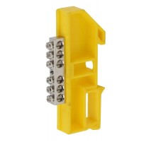 Шина PE "Земля" на на DIN-изол ШНИ-6х9-6 никелированная Д-Желтый (10/250/9000) NO-222-90-1  Б0044139  ЭРА