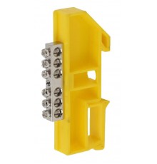 Шина PE "Земля" на на DIN-изол ШНИ-6х9-6 никелированная Д-Желтый (10/250/9000) NO-222-90-1  Б0044139  ЭРА