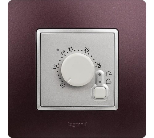 Etika Алюминий Термостат д/пола  672430  Legrand