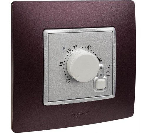 Etika Алюминий Термостат д/пола  672430  Legrand