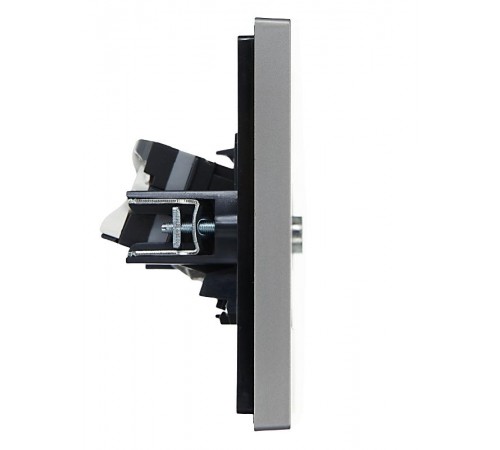 FORTE&PIANO Розетка двойная TV+RJ45 кат.5E FP536 сталь  FP-AK20-1-K46  IEK