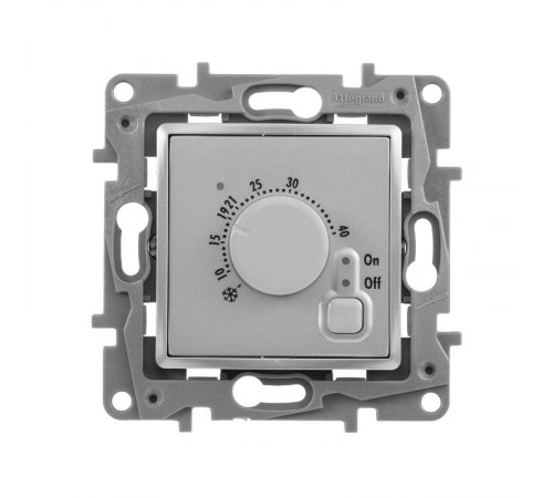 Etika Алюминий Термостат д/пола  672430  Legrand