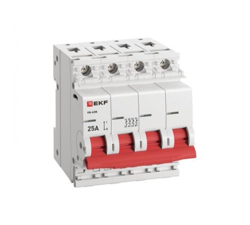 Выключатель нагрузки 4P 25А ВН-63N PROxima S63425  EKF