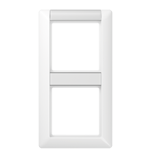 Рамка 2-кратная с полем для надписи для горизонтальной и вертикальной установки; белая  AS582NAWW  Jung