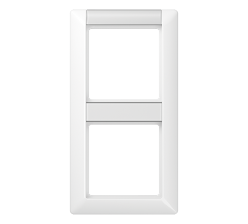 Рамка 2-кратная с полем для надписи для горизонтальной и вертикальной установки; белая  AS582NAWW  Jung