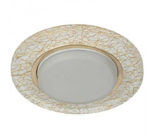 Светильник точечный встраиваемый под лампу DK80 13Вт GX53 белый/золото  Б0019576  ЭРА