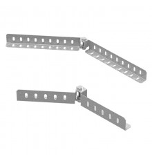 Соединитель шарнирный горизонтальный для лотков НЛО высотой 80 мм, толщ. 1,2 мм, гор. цинк, 383073  СЛУШГ-80-1,2-ГЦ   Ostec