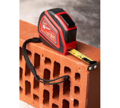 Рулетка измерительная РС-10 (3 м х 16 мм) Autostop Магнит EKF Expert  rs-10-3-16-quad  EKF