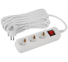 Удлинитель электрический ЭРА UDL-16-3100-ES Greenline 3 розетки с заземлением с выключателем 10м ПВС 3x1мм2   Б0065040  ЭРА