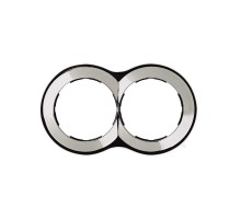 Simon 88 Рамка декоративная, 2 поста, круг в круге, S88, хром  88620-33  Simon