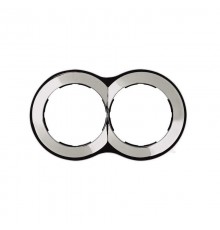 Simon 88 Рамка декоративная, 2 поста, круг в круге, S88, хром  88620-33  Simon