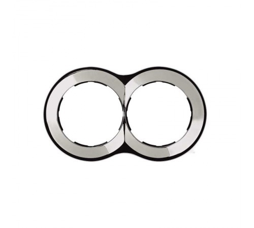 Simon 88 Рамка декоративная, 2 поста, круг в круге, S88, хром  88620-33  Simon