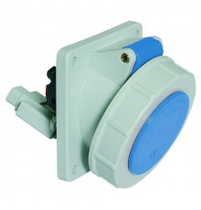 Розетка встраиваемая наклонная 32A 3p 230V 6h IP67 Quick-Connect фланец 85 x 85 НО+НЗ I 12646-Bals I Bals
