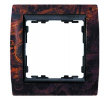 Simon 82 Рамка декоративная, 4 поста, S82, корень ореха-графит  82845-68  Simon