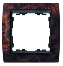 Simon 82 Рамка декоративная, 4 поста, S82, корень ореха-графит  82845-68  Simon