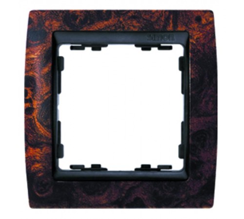 Simon 82 Рамка декоративная, 4 поста, S82, корень ореха-графит  82845-68  Simon