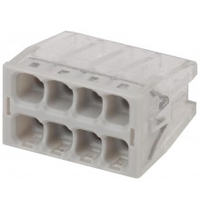 Аксессуары для клемм NO-224-27 ЭРА Клемма СМК компактная серии 208, 8 отверстий, 0,5-2,5 мм2 (упак  Б0043945  ЭРА