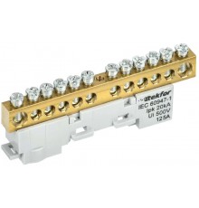 TEKFOR Шина L "фаза" неизолированная на универсальном держателе 8х12-12-Ср  TF-NN20-12-DL-K03  IEK