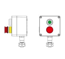 Взрывозащищенный пост управления из алюминия CPE-A-12-(1xP1G(11)-1xP6E(11))-1xKAEPM2MHK-20(C)1Ex d e IIC Т5 Gb / Ex tb IIIC T95°CDb IP66  2201.121.22