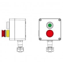 Взрывозащищенный пост управления из алюминия CPE-A-12-(1xP1G(11)-1xP6E(11))-1xKAEPM2MHK-20(C)1Ex d e IIC Т5 Gb / Ex tb IIIC T95°CDb IP66  2201.121.22