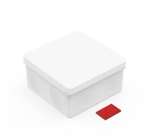 Коробка распределительная двухкомп безгалог (HF) белая 100х100х50 с противопож пластиной (66шт/уп)  60-0300-9003-ПП  Промрукав