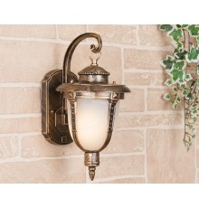 Светильник садово-парковый GLYF-2010D Atlas D черное золото настенный  a028011  Elektrostandard