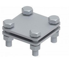 Соединитель плоского проводника до 30 мм две пластины, гор. цинк, 391151  МС-151-ГЦ   Ostec