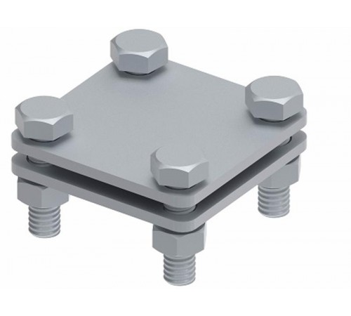 Соединитель плоского проводника до 30 мм две пластины, гор. цинк, 391151  МС-151-ГЦ   Ostec