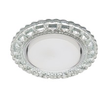 Светильник точечный встраиваемый декоративный CD4045 20LED*2835 SMD 6400K, 15W GX53, без лампы, прозрачный, хром  41409  Feron