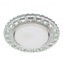 Светильник точечный встраиваемый декоративный CD4045 20LED*2835 SMD 6400K, 15W GX53, без лампы, прозрачный, хром  41409  Feron