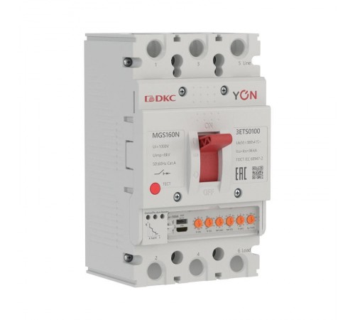 Авт. выкл. YON MGS160N 3P 40-100A 36kA с электронным расцепителем ETS  MGS160N-3ETS0100  DKC