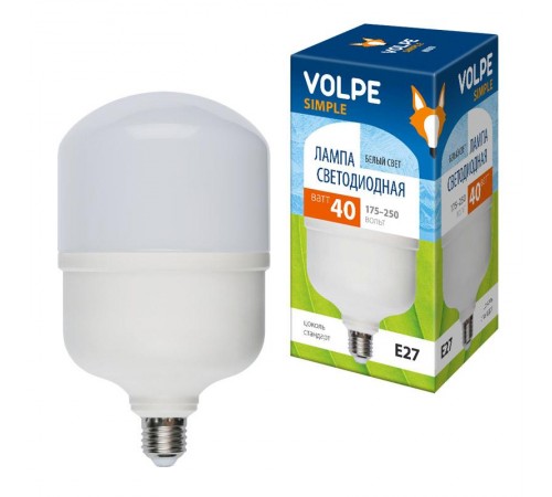 Лампа светодиодная LED-M80-40W/NW/E27/FR/S LED. мат.4000К Серия Simple.  UL-00002905  Volpe