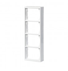 Рамка 4-постовая, 100мм, для наружого монтажа DoubleSchuko Impressivo, белый  1724S100-84   2TKA000413G1  ABB