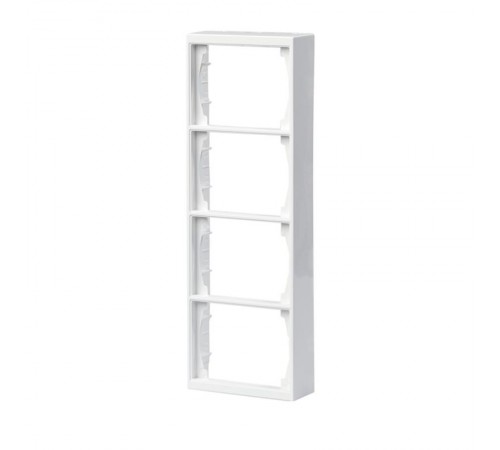 Рамка 4-постовая, 100мм, для наружого монтажа DoubleSchuko Impressivo, белый  1724S100-84   2TKA000413G1  ABB